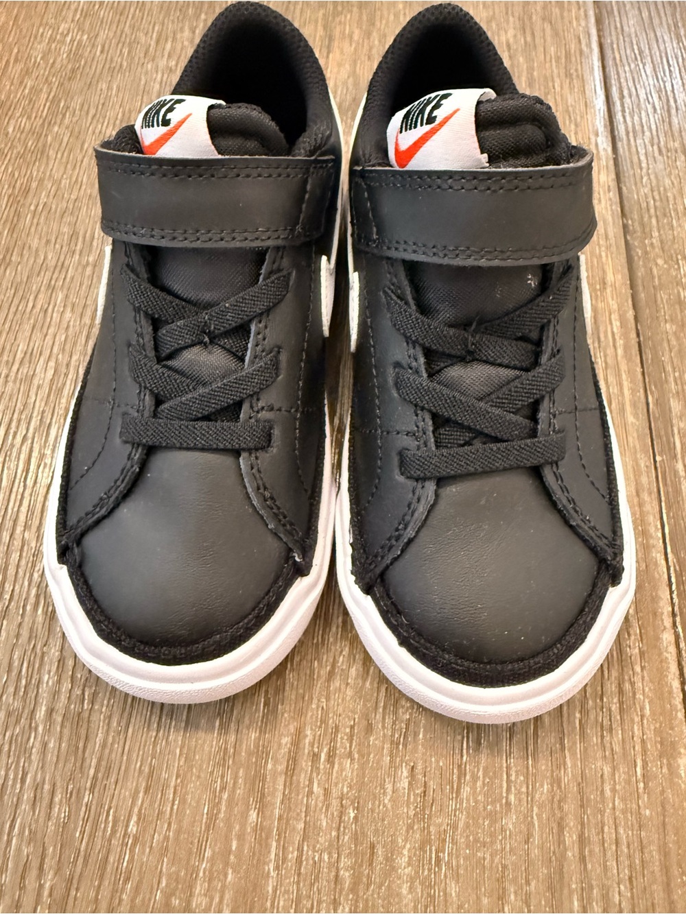 Nike Kids Black and White Low-Top Sneakers